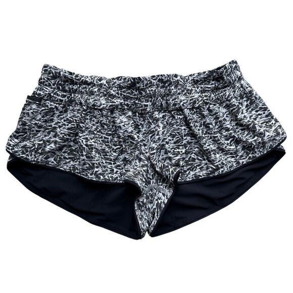Lululemon Reversible Surf Short II Mini In Ripple White Seal Grey/Black Size 10 - Picture 5 of 12